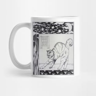 If Aubrey Beardsley had a cat.... Mug